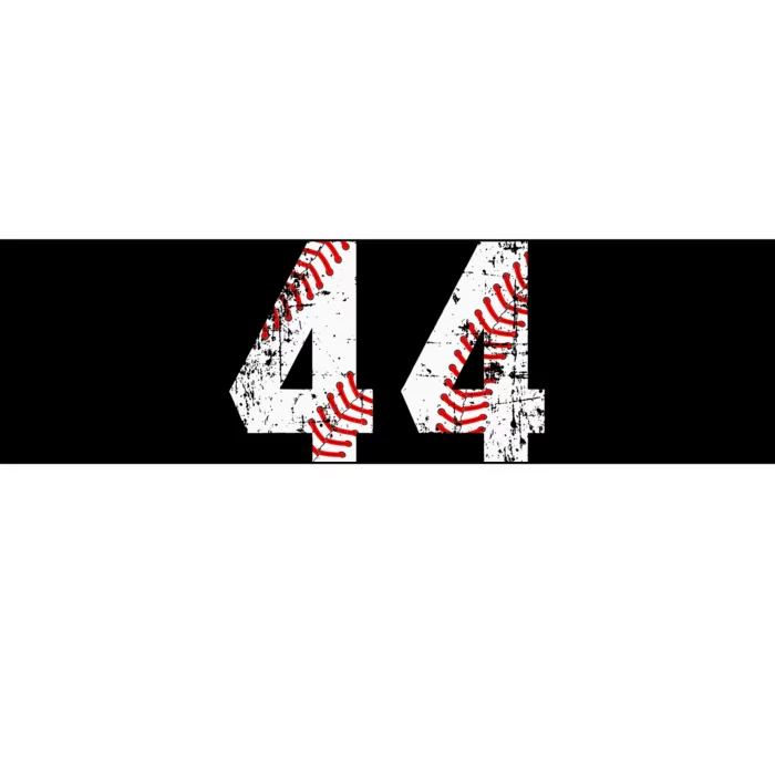 Vintage Baseball 44 Jersey Number Bumper Sticker