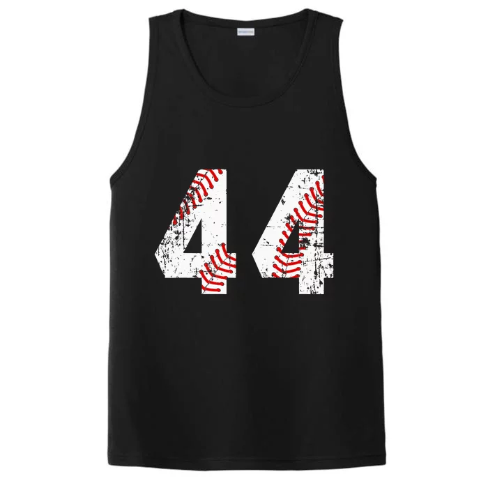 Vintage Baseball 44 Jersey Number Performance Tank