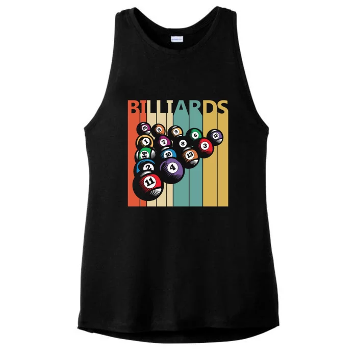 Vintage Billiards 8 Ball Pool Player Gift For Father's Day Ladies Tri-Blend Wicking Tank