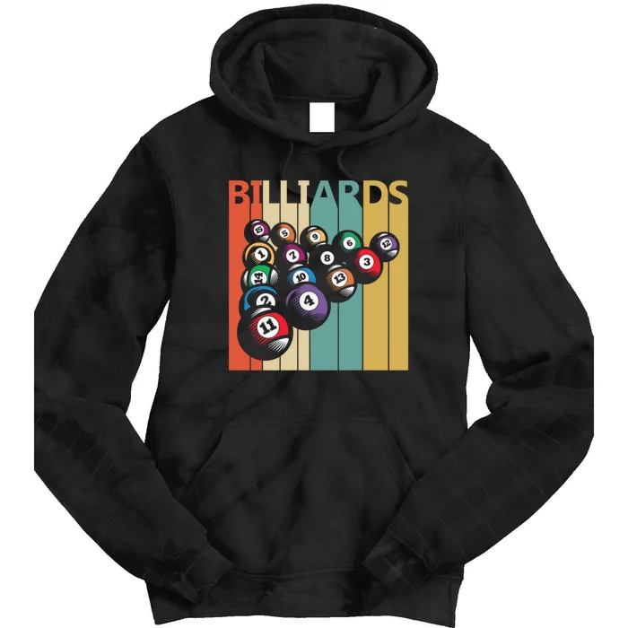 Vintage Billiards 8 Ball Pool Player Gift For Father's Day Tie Dye Hoodie