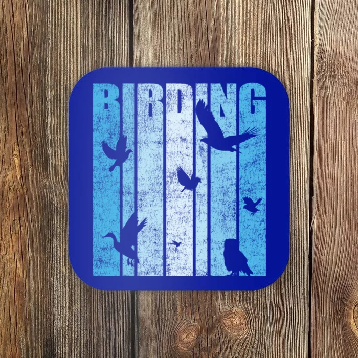 Vintage Birding Artwork Birdwatching Bird Lover Funny Gift Coaster