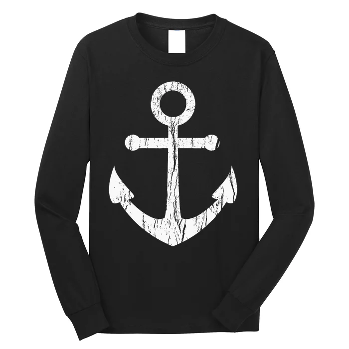 Vintage Boat Anchor Nautical Sailing Gift Long Sleeve Shirt