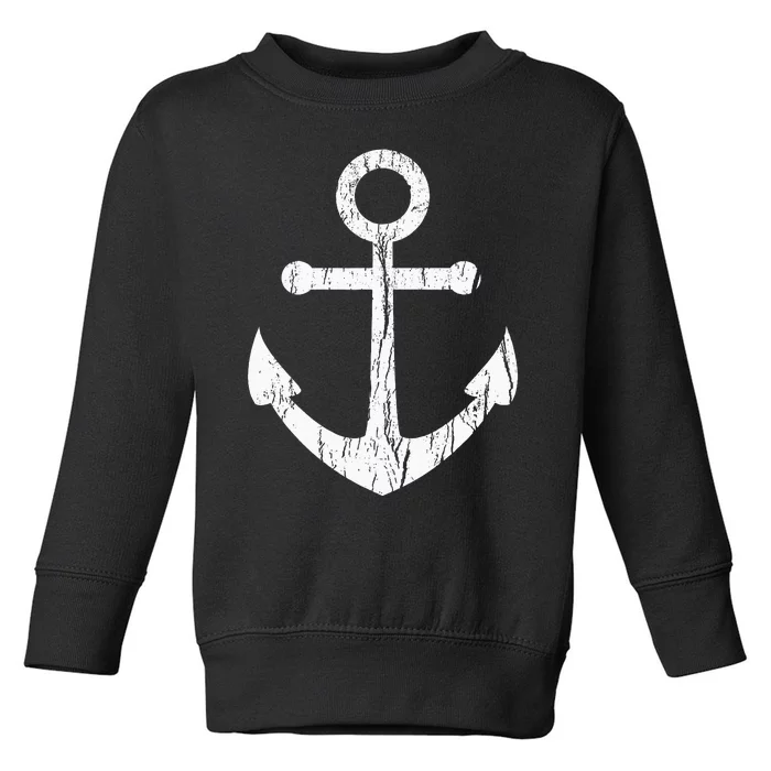 Vintage Boat Anchor Nautical Sailing Gift Toddler Sweatshirt