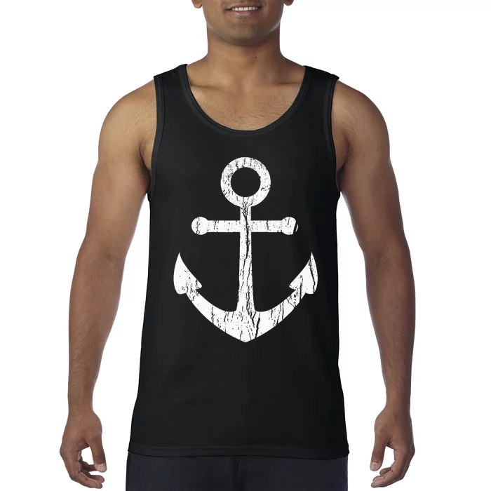 Vintage Boat Anchor Nautical Sailing Gift Tank Top