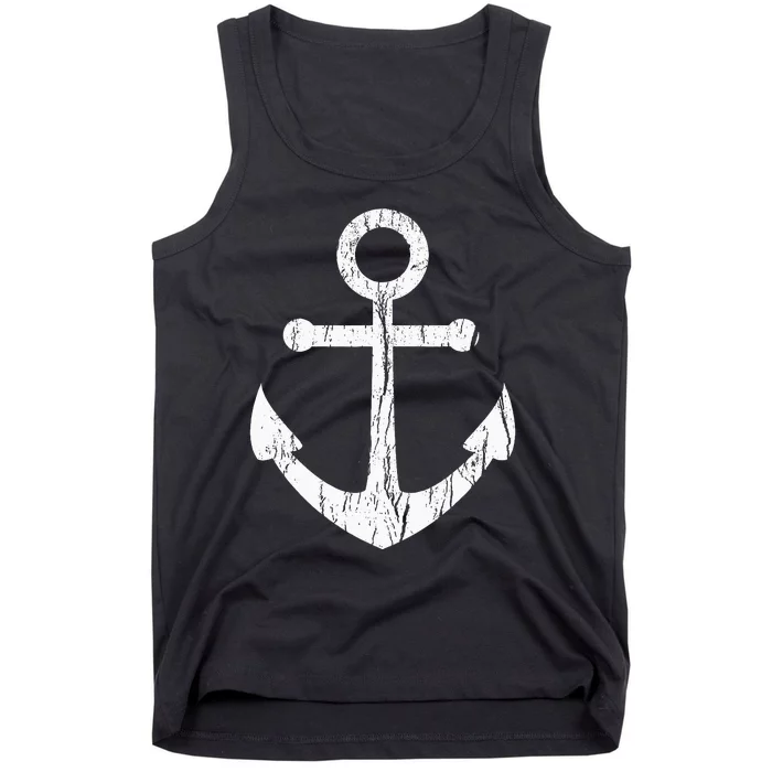 Vintage Boat Anchor Nautical Sailing Gift Tank Top