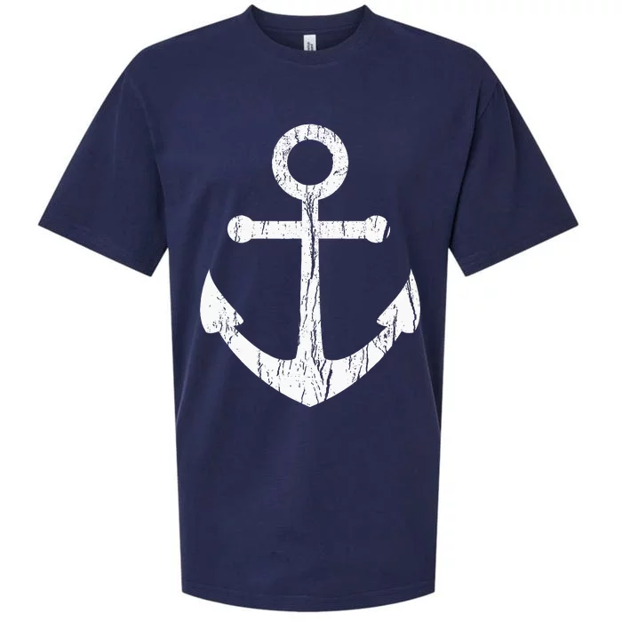 Vintage Boat Anchor Nautical Sailing Gift Sueded Cloud Jersey T-Shirt