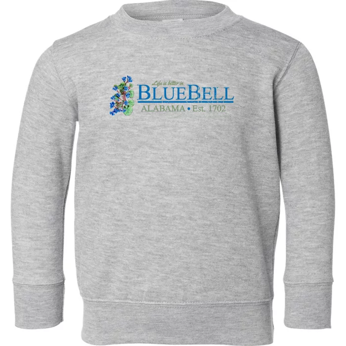 Vintage Bluebell Alabama From Hart Of Dixie Toddler Sweatshirt