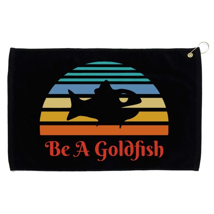 Vintage Be A Goldfish Grommeted Golf Towel