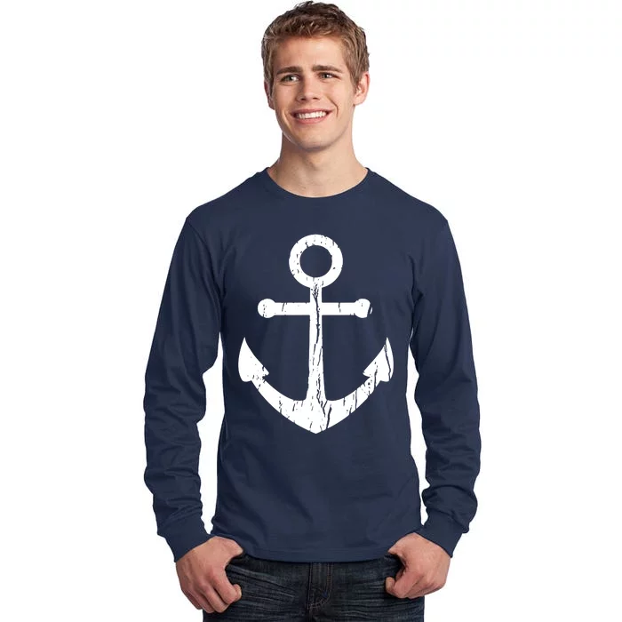 Vintage Boat Anchor Nautical Sailing Tall Long Sleeve T-Shirt