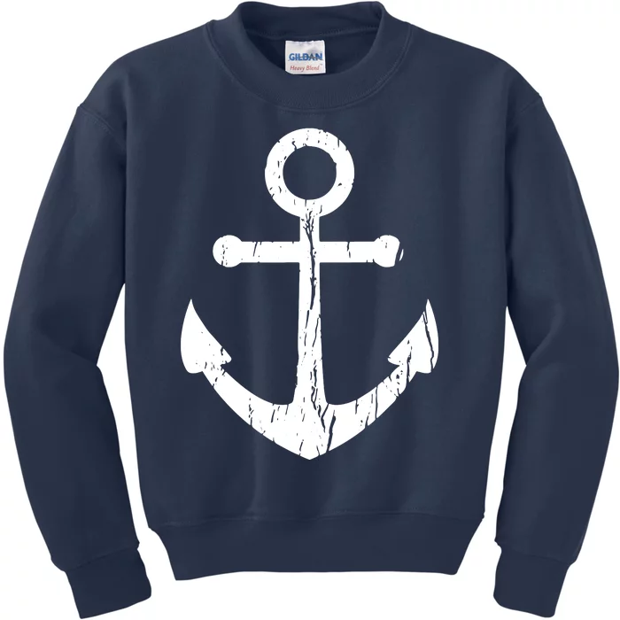 Vintage Boat Anchor Nautical Sailing Kids Sweatshirt