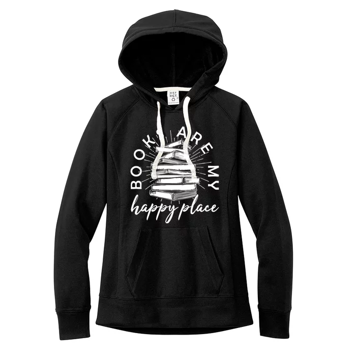 Vintage Books Are My Happy Place Women's Fleece Hoodie