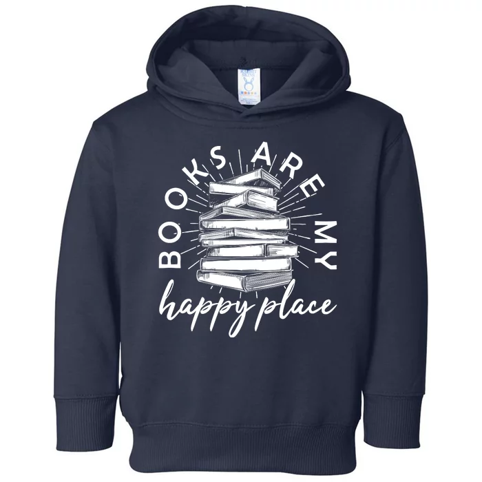 Vintage Books Are My Happy Place Toddler Hoodie