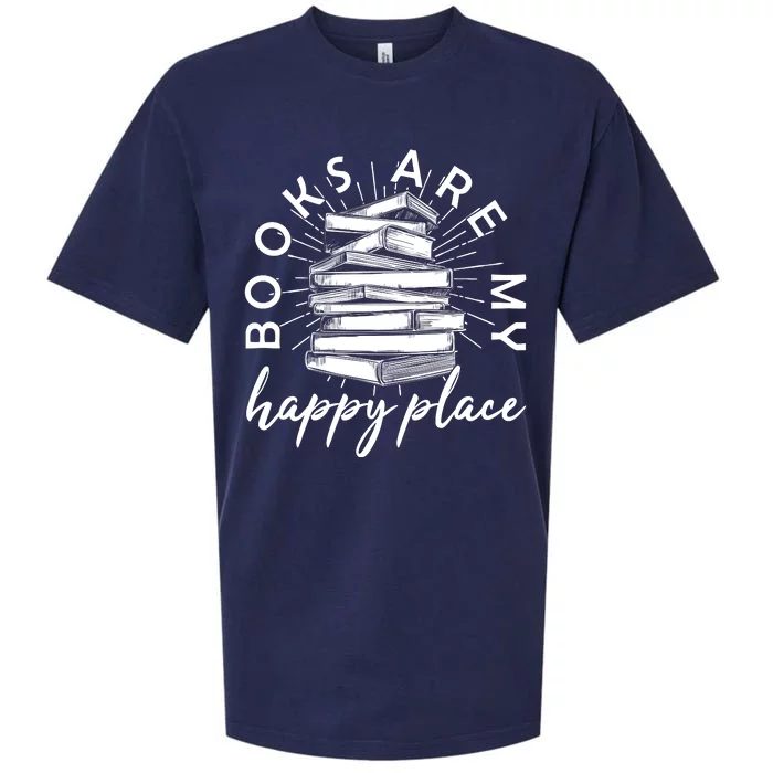 Vintage Books Are My Happy Place Sueded Cloud Jersey T-Shirt