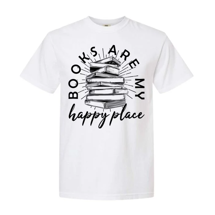 Vintage Books Are My Happy Place Garment-Dyed Heavyweight T-Shirt