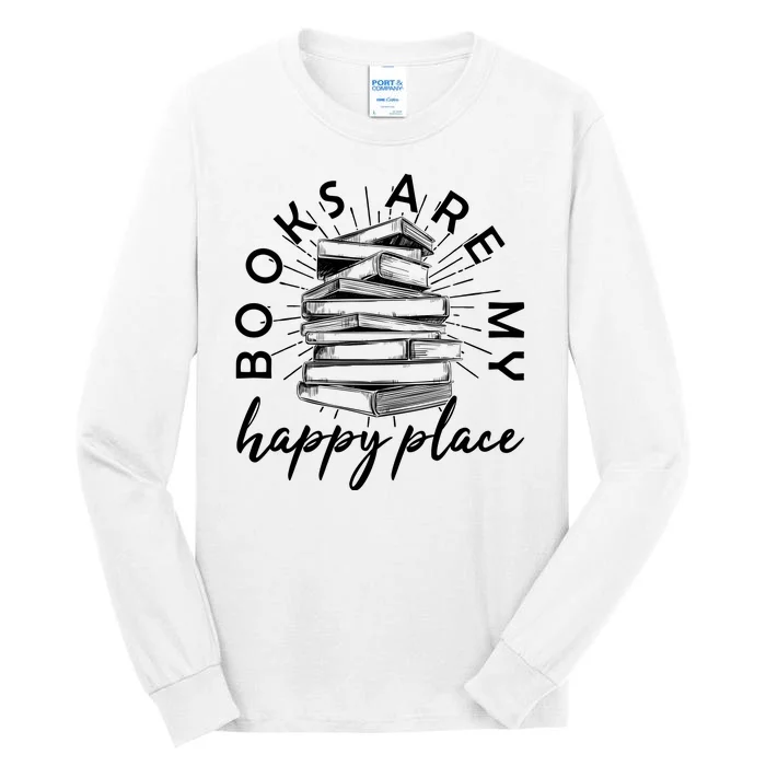 Vintage Books Are My Happy Place Tall Long Sleeve T-Shirt