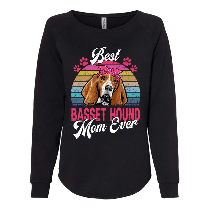 Vintage Best Basset Hound Mom Ever Great Gift Womens California Wash Sweatshirt