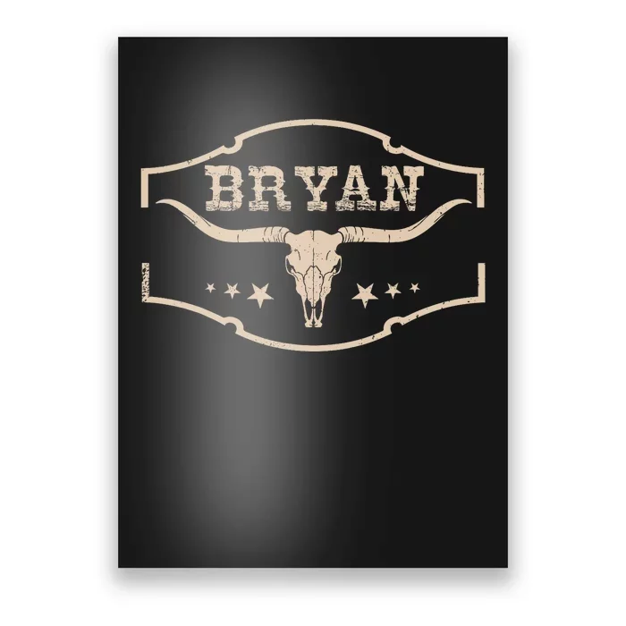 Vintage Bryan Bullskull Western Deserts Bryan Personalized Poster