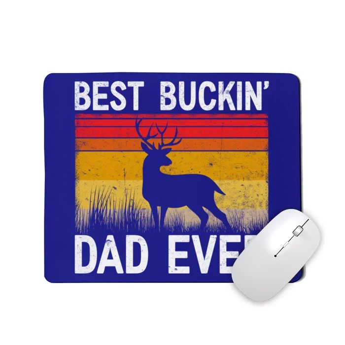 Vintage Best Buckin Dad Ever Deer Hunting Fathers Day Meaningful Gift Mousepad