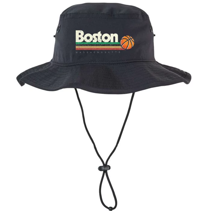 Vintage Basketball Boston City BBall Retro Stripes Legacy Cool Fit Booney Bucket Hat