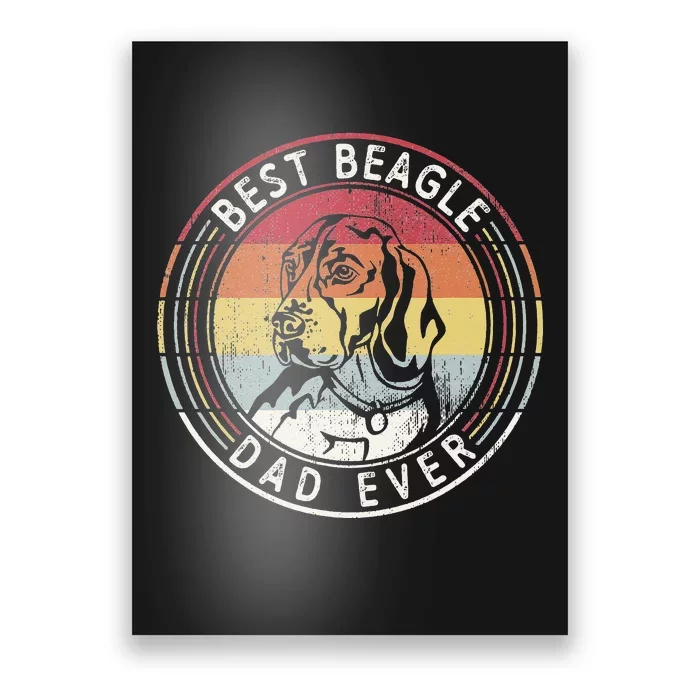 Vintage Best Beagle Dad Ever Father's Day Poster