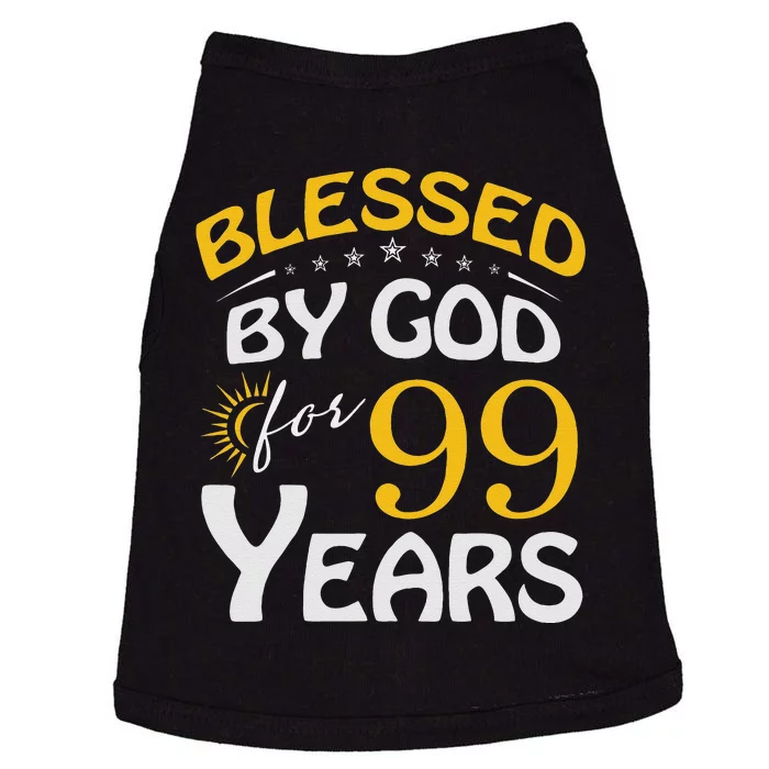 Vintage Blessed By God For 99 Years Old Happy 99th Birthday Doggie Tank