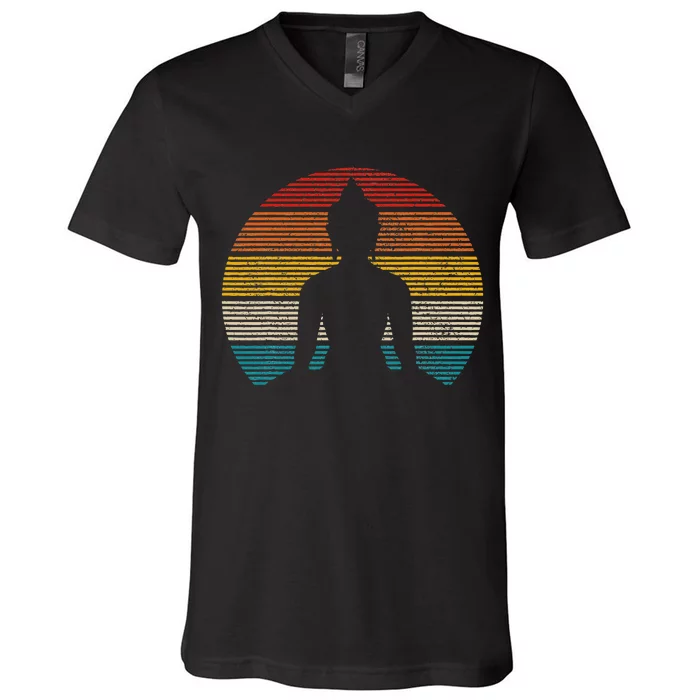 Vintage Buddha Buddhism Zen Spiritual Yoga Meditation Gift V-Neck T-Shirt