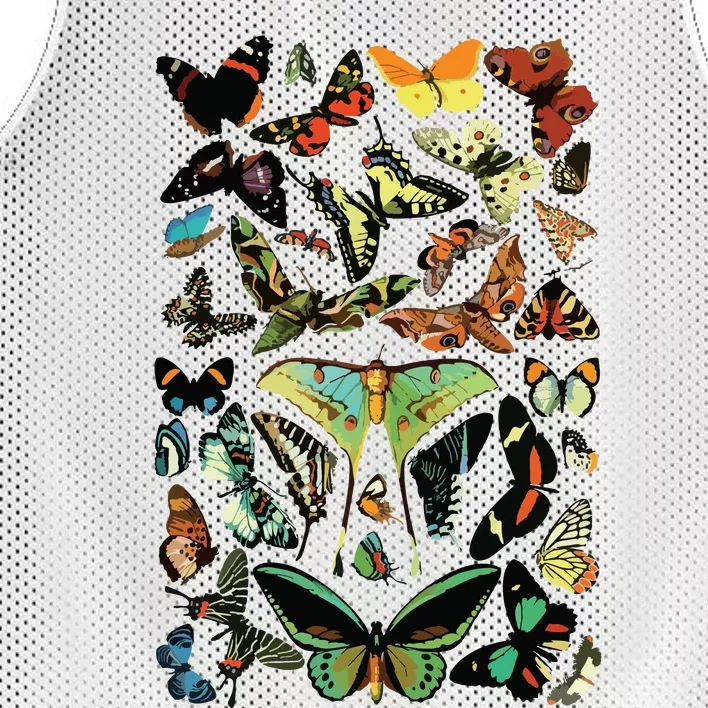 Vintage Butterflies Butterfly Collection Scientific Mesh Reversible Basketball Jersey Tank