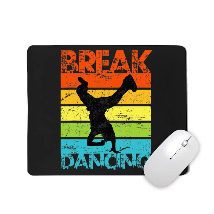 Vintage Breakdancing Bboy Break Dance Urban Dance Hip Hop Mousepad