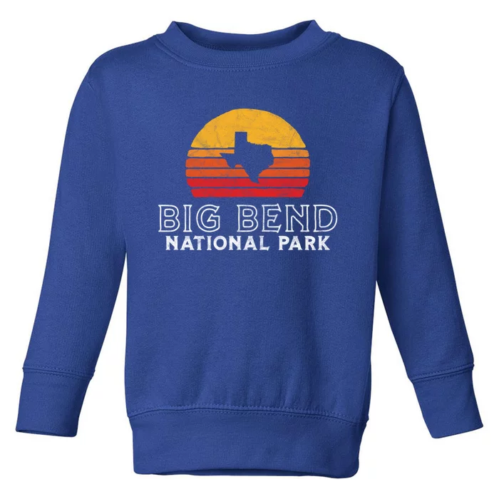 Vintage Big Bend National Park Gift Retro Texas Sun Toddler Sweatshirt