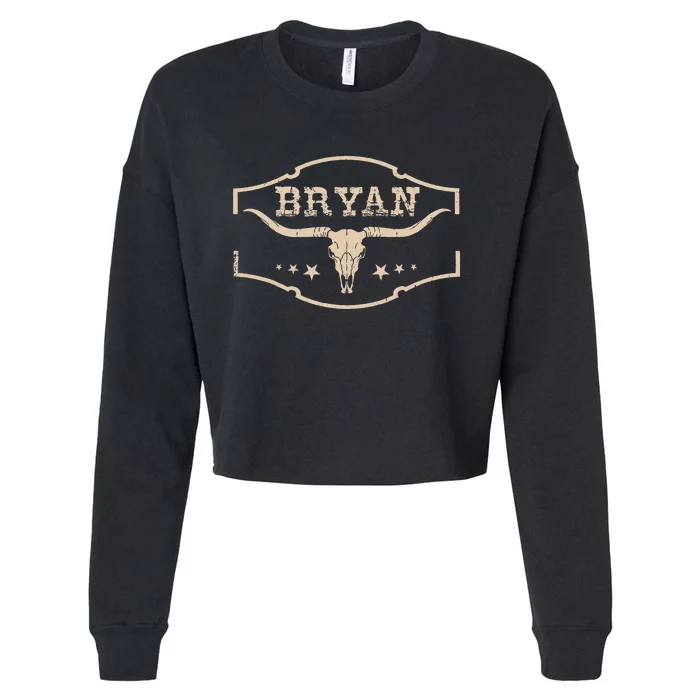 Vintage Bryan Bullskull Western Deserts Bryan Cropped Pullover Crew