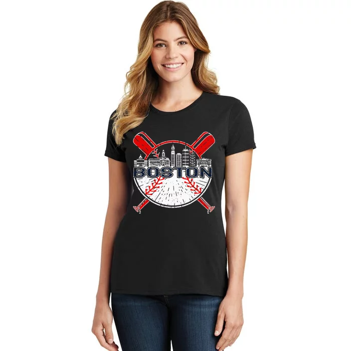 Vintage Boston Baseball Women's T-Shirt