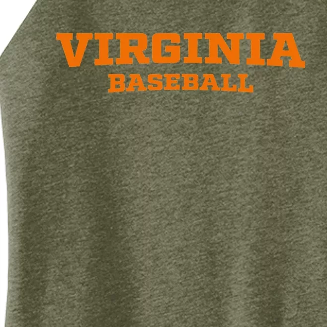 Virginia Baseball Block Font Women’s Perfect Tri Rocker Tank