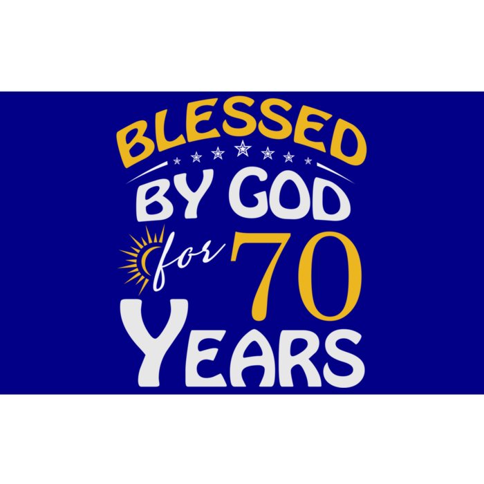 Vintage Blessed By God For 70 Years Old Happy 70th Birthday Cute Gift Bumper Sticker