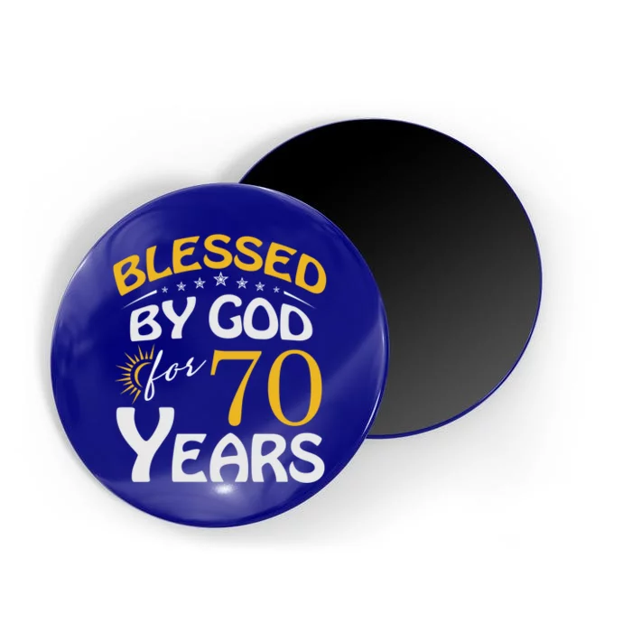 Vintage Blessed By God For 70 Years Old Happy 70th Birthday Cute Gift Magnet