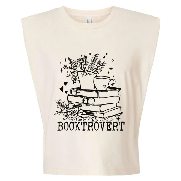 Vintage Booktrovert Book Lover Gift For Librarian Garment-Dyed Women's Muscle Tee