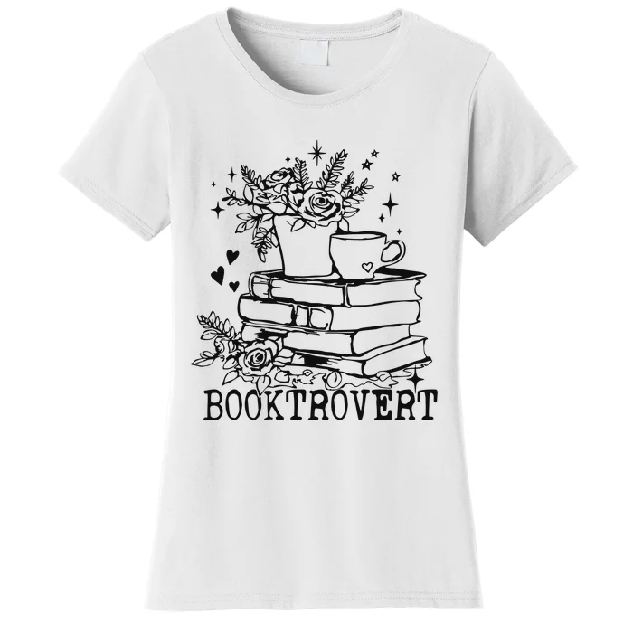 Vintage Booktrovert Book Lover Gift For Librarian Women's T-Shirt