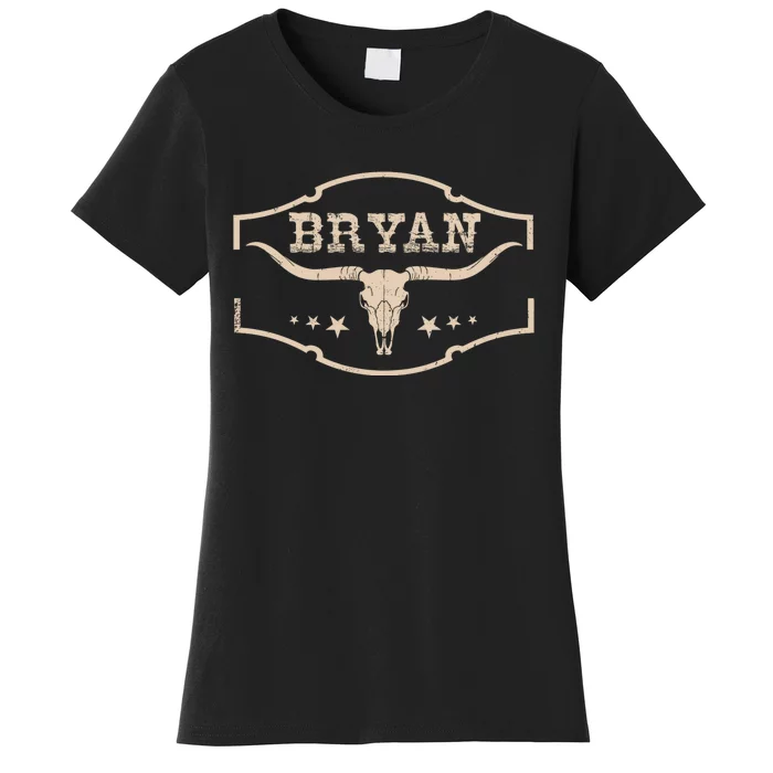 Vintage Bryan Bullskull Western Deserts Bryan Personalized Women's T-Shirt