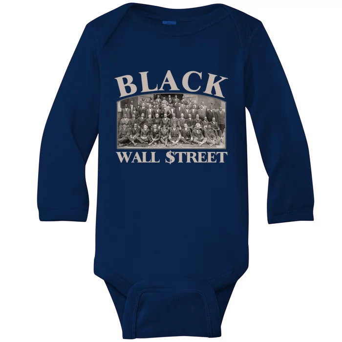 Vintage Black Business Black History Month Black Wall Street Meaningful Gift Baby Long Sleeve Bodysuit