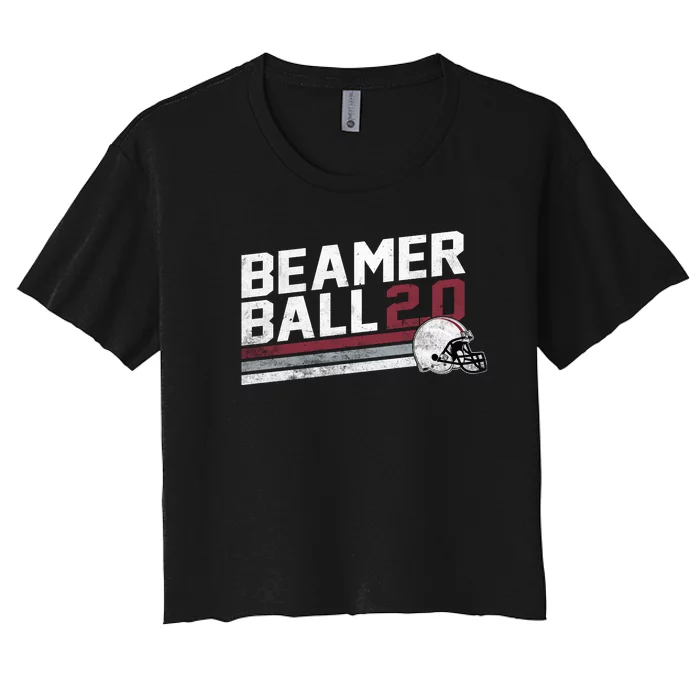 Vintage Beamer Ball South Carolina Football Fans Women's Crop Top Tee