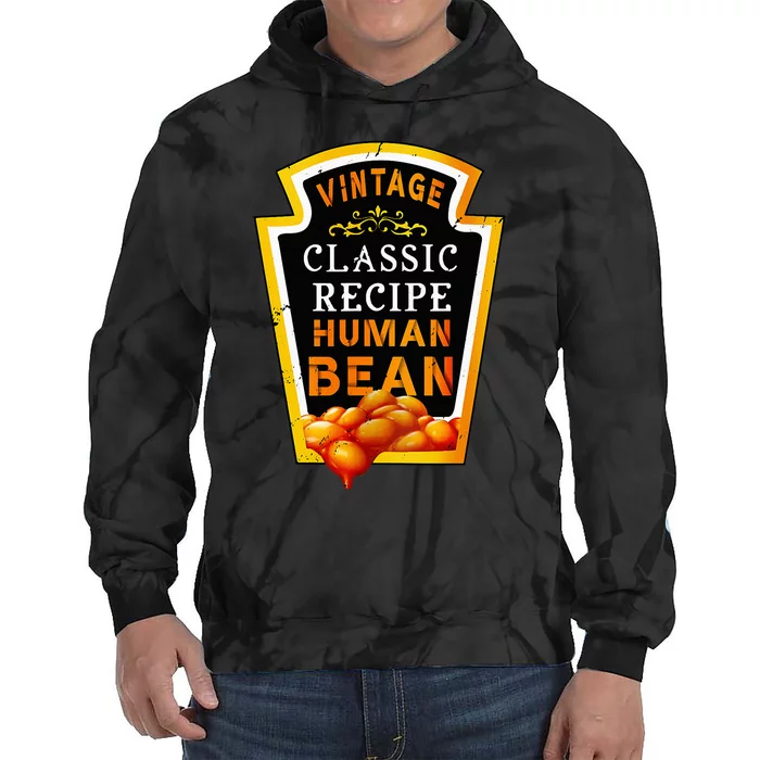 Vintage Baked Beans Lover Human Bean Costume Tie Dye Hoodie