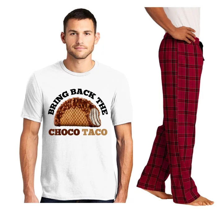 Vintage Bring Back The Choco Taco, Different, White Pajama Set