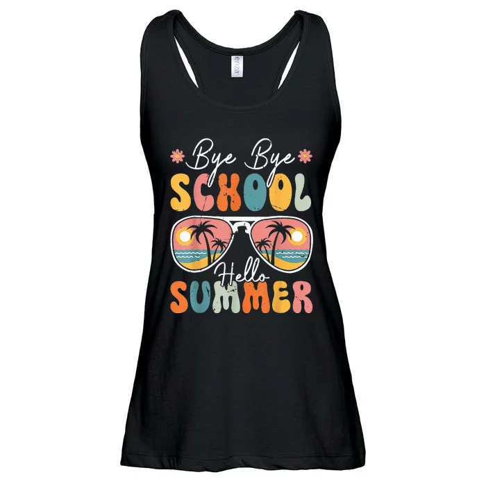 Vintage Bye Bye School Hello Summer Last Day Of School Ladies Essential Flowy Tank