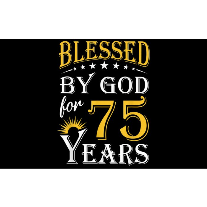 Vintage Blessed by God for 75 years Happy 75th Birthday Bumper Sticker