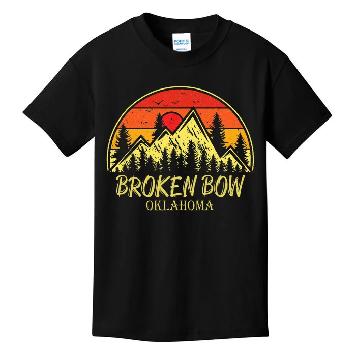 Vintage Broken Bow Oklahoma OK Mountains Hiking Souvenir Kids T-Shirt