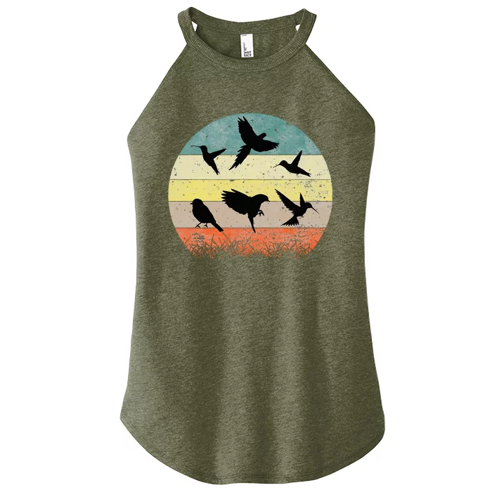 Vintage Birding Bird Watching Funny Bird Watcher Bird Women’s Perfect Tri Rocker Tank