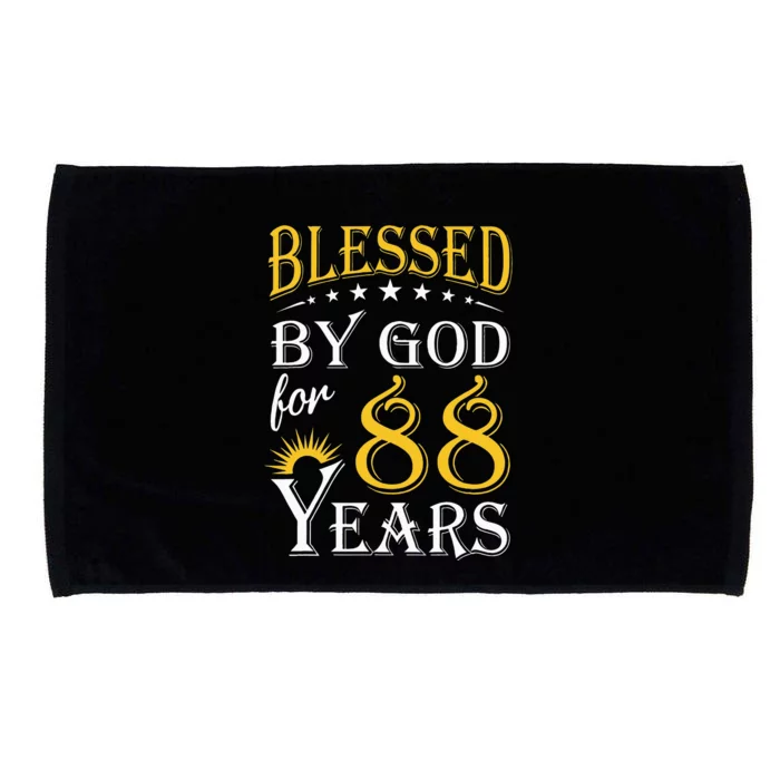 Vintage Blessed by God for 88 years Happy 88th Birthday Microfiber Hand Towel