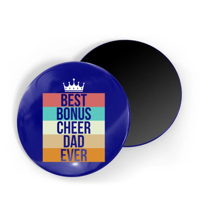 Vintage Best Bonus Cheer Dad Ever Retro Cheerleader Father Gift Magnet