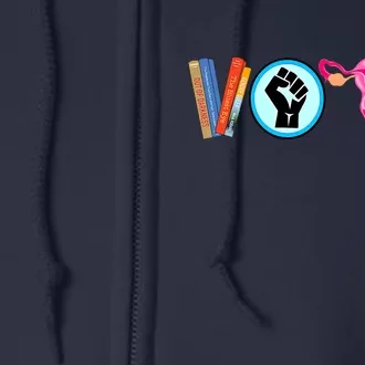 Vote Banned Books Reproductive Rights BLM Political Activism Full Zip Hoodie