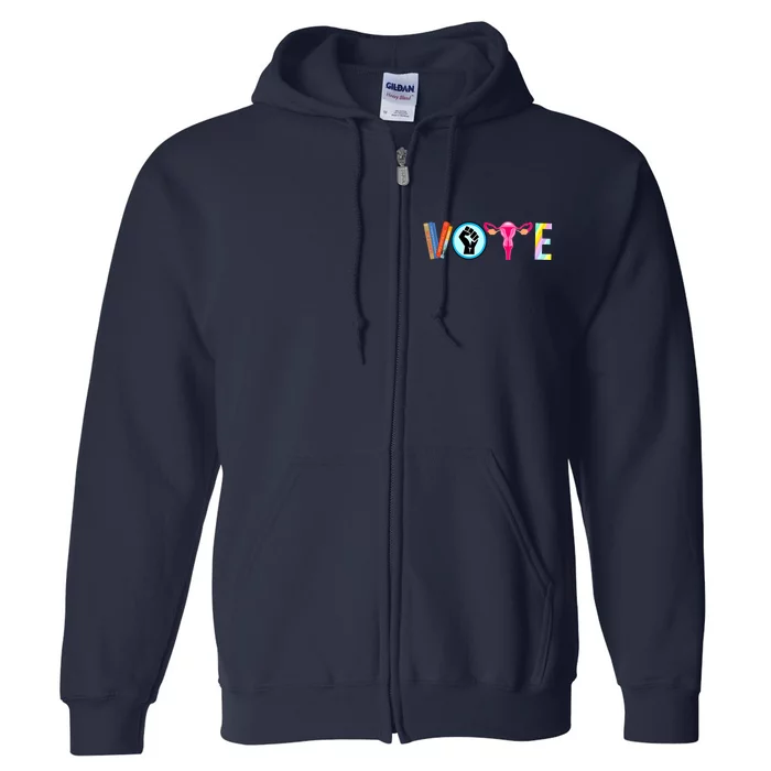 Vote Banned Books Reproductive Rights BLM Political Activism Full Zip Hoodie