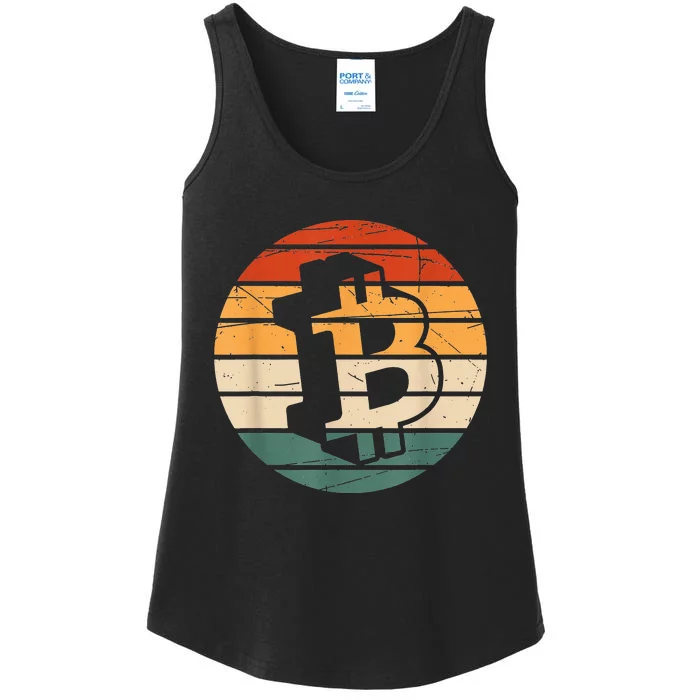 Vintage BTC Bitcoin Logo Ladies Essential Tank